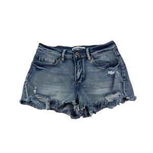 Disclosure High Rise Distressed Raw Hem Shorts Women’s Size 28
